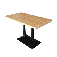 Ensemble de tables et chaises de restaurant de luxe, style moderne en bois, 4 places, pour hôtel, centre commercial et salon