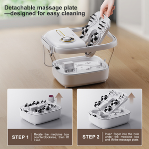 Masseur <span class=keywords><strong>de</strong></span> pieds pliable avec chaleur et rouleaux shiatsu automatiques, bulles et jets et lumière rouge, bain <span class=keywords><strong>de</strong></span> pieds portable pour pédicure - Product Image 6