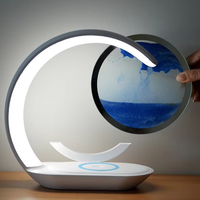 Nouvelle lampe de bureau LED sans fil à chargement rapide, contrôle tactile, éclairage RGB, design moderne - Veilleuse de chevet alimentée par batterie, cadeau