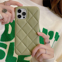 CHAOYIDIAN NOUVEAU 2026 Coque de téléphone Macaron à carreaux couleur unie avec grande découpe pour iPhone 17 16 Pro 15 14 13