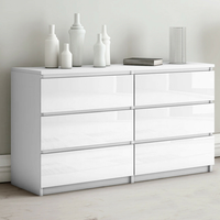 Tiroir moderne 8 niveaux noir et blanc tiroir rangement organisateur boîte commode