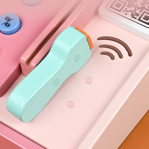 Bambini simulazione di legno supermercato registratore di <span class=keywords><strong>cassa</strong></span> giocattolo gioco di ruolo cassiere gioco di famiglia - Product Image 4