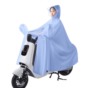 Imperméable <span class=keywords><strong>de</strong></span> voiture électrique imperméable pour femmes/hommes épaissi allongé couverture complète du corps pour <span class=keywords><strong>Poncho</strong></span> pour motos voyage Simple - Product Image 5