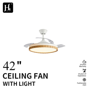 Modern <b>ceiling</b> fan chandelier 42-inch invisible telescopic fan with lamp and <b>remote</b> <b>control</b> ventilation system - Product Image 2