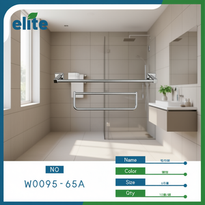 Elite Towel Rack 6-Piece Set Chrome Wall-Mounted Bathroom Hardware - Product Image 2