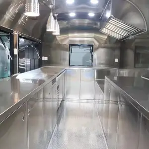 Juxing Mobile Kitchen Pizza BBQ Fast Food Trailer Airstream