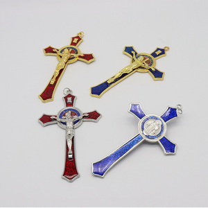 12Cm Goud Email Kruis Metalen Jesus Hanger Voor Hand Met Christelijke Kerk Thuis Jesus <span class=keywords><strong>Crucifix</strong></span> Hanger <span class=keywords><strong>Diy</strong></span> - Product Image 2