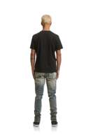Jeans skinny personnalisés de haute qualité pour hommes Jeans bleu clair abîmés