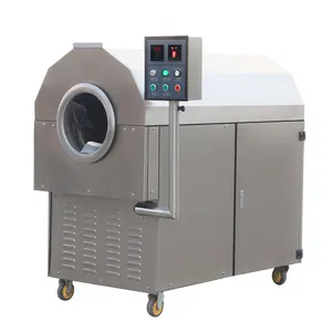 Electric Type Automatic Cashew Cocoa Cacao Bean Toaster Equipment Commercial Pistachio Peanut Roasting Machine Price