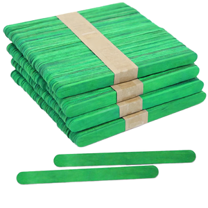 Lot de 100 bâtonnets de sucette en bouleau vert de 4,5 pouces pour loisirs créatifs, rentrée scolaire et bases STEM - Product Image 1