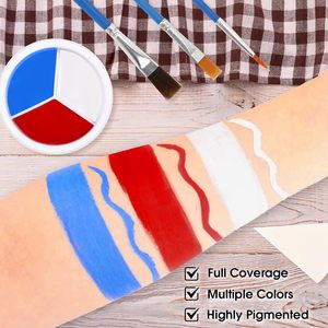 Kit <span class=keywords><strong>de</strong></span> Pintura Facial Profesional, Suministros <span class=keywords><strong>para</strong></span> <span class=keywords><strong>Pintar</strong></span> <span class=keywords><strong>Caras</strong></span>, Colores Listos <span class=keywords><strong>para</strong></span> Usar en Fiestas y 3 Colores <span class=keywords><strong>de</strong></span> Pintura Corporal - Product Image 4