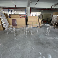 Fabrik Luxushotel Bankettsaal Klarer Acryl Esstisch Runde Form Acryl Events Hochzeits tisch