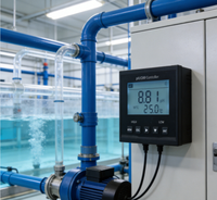 Analyseur de pH industriel, contrôleur, électrode, sonde, capteur, traitement de l'eau, RS485