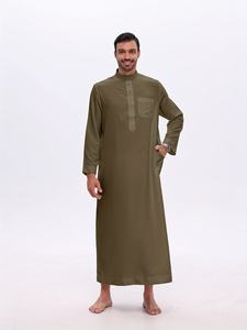 เสื้อคลุมอาหรับสำหรับผู้ชาย AL HARAMAIN - เสื้อคลุมสำหรับละหมาดแขนยาวเนื้อผ้านุ่ม คอตั้ง ทรงหลวม ซักเครื่องได้ ผลิตจากผ้าฝ้ายพิเศษ - Product Image 4