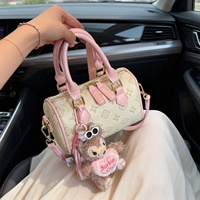 Bolso de Mano de Piel Sintética PU para Mujer, Modelo Boston Pequeño, 2026, con Correa para el Hombro, Personalizable con Logotipo, Venta al Por Mayor