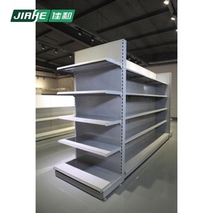 Étagère double face d'affichage en bois en métal de gondole étire CVS stocke le rayonnage de supermarché - Product Image 2