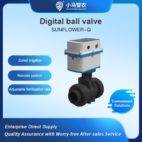 Válvula de Bola Inteligente Digital con Actuador LoRa IoT de 3 Pulgadas, Alimentación Solar Lorawan, Control por Aplicación, Válvula de Agua para Riego de Precisión con Motor de Engranajes