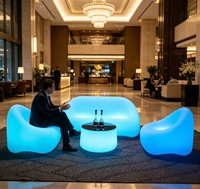Wasserdichtes Modernes Mehrfarbiges LED-Sofa-Set mit Fernbedienung IP54-Zertifiziert Feiertagsdekoration Weihnachten Halloween Outdoor Küche