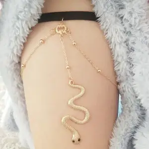 Chaîne de corps à jambes longues de serpent élastique exagéré multicouche tendance bohème