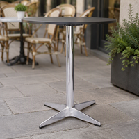 Pied de table en acier inoxydable de qualité commerciale, robuste, carré, pour mobilier d'extérieur, bistro et restaurant