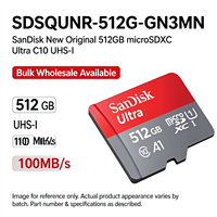SDSQUNR-512G-GN3MN Neue Original SD TF Karte 512GB SDXC C10 UHS-I 100MB/s Großhandel