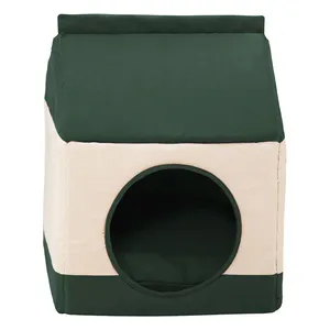 Casa del gatto del cane del sonno profondo 2024 nuovo Design pieghevole portatile per interni all'aperto tenere in caldo per animali domestici casa del gatto della Villa