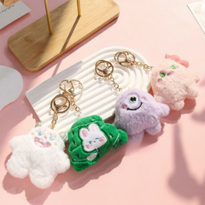 Colgante decorativo para bolso de mujer con muñeco de peluche de monstruo pequeño de dibujos animados, impreso en tipografí<span class=keywords><strong>a</strong></span>, con sonido al apretar, al por mayor - Product Image 2
