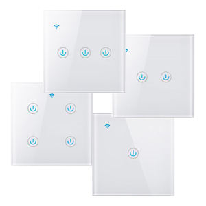 Interrupteur tactile intelligent WiFi TUYA EU 1/2/3/4 voies, avec ou sans fil neutre, compatible Alexa Google Home - Product Image 1