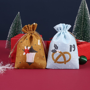 Dry Power Christmas Gift Bags <b>Linen</b> <b>Set</b> 10x14cm 13x18cm For Holiday Storage And Gifting - Product Image 3