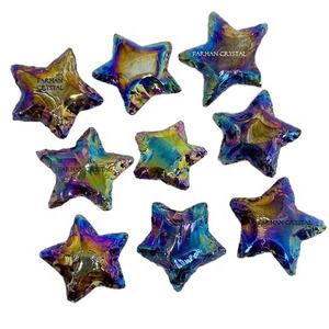 Ange Aura Têtes de flèches en forme d'étoile faites à la main Opalite Star-Coted Crystal Quartz & Agate Gemstone Pendant Jewelry - Product Image 1