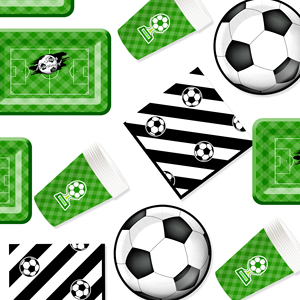 DAMAI Joyeux Anniversaire Thème Ballon de Football Décoration de Fête Assiettes en Carton Jetables Gobelets Serviettes Vaisselle Jetable pour Fête de Garçon - Product Image 4