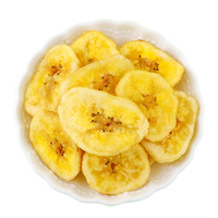 Plátanos Deshidratados en Rodajas con Aceite de Coco, 100% Natural, Vegano, Sin Gluten, Sabor Dulce, 1000g, Venta al Por Mayor, OEM, Snack