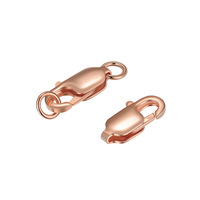 Vente en gros d'accessoires de bricolage S925 Fermoir mousqueton carré en argent sterling 925 pour collier, bracelet, fabrication de bijoux en stock