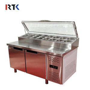 <span class=keywords><strong>Table</strong></span> de préparation réfrigérée RTK pour sandwichs, <span class=keywords><strong>table</strong></span> de préparation commerciale pour pizzas, comptoir réfrigérant pour salades, réfrigérateur de taille personnalisée - Product Image 1