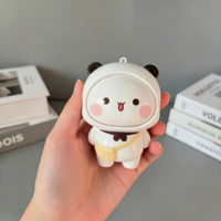 Porte-clés Pendentif Panda Cartoon Yier Bubu à Visage Changeant, Accessoire Anti-stress à Commutation Rapide, Léger et Durable en Plastique, Artisanat
