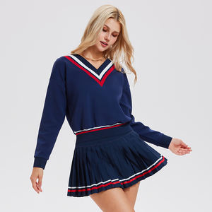 Fabricant de tricots Logo personnalisé <span class=keywords><strong>Col</strong></span> <span class=keywords><strong>V</strong></span> Chemise à manches longues <span class=keywords><strong>Pull</strong></span> <span class=keywords><strong>en</strong></span> tricot Maillots de <span class=keywords><strong>basket</strong></span>-ball de football Pulls - Product Image 4