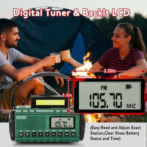 Nouvelle radio d'urgence portable 10000mAh grande capacité, radio solaire à manivelle avec lampe de lecture XSY340 - Product Image 4
