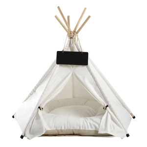 Tente <span class=keywords><strong>tipi</strong></span> pour chien de luxe imprimée, non en bois, lavable, avec motif étoiles <span class=keywords><strong>bleu</strong></span> <span class=keywords><strong>marine</strong></span>, lit d'intérieur confortable - Product Image 4