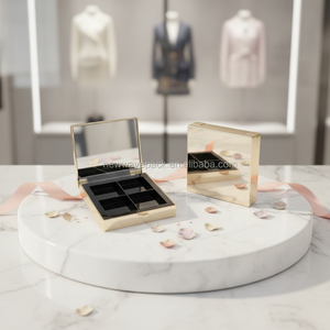 Fard à joues et <span class=keywords><strong>ombre</strong></span> à paupières en plastique vide de luxe personnalisé 1/2/4 options de couleur manipulation d'impression d'estampage jetable - Product Image 1