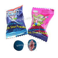 Bonbons fantaisie à la saveur de fruits acidulés, effet langue colorée, thème baies, emballage individuel, présentoir, confiserie OEM