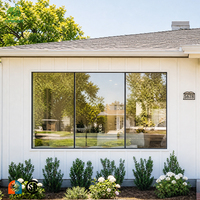 Fenêtre coulissante en aluminium à cadre fin Topbright, pour salon, moderne, résidentielle, avec verre Low-E, pour villa, appartement, balcon