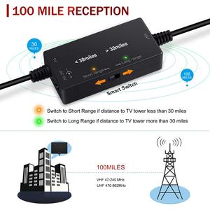 HDTV Kỹ Thuật Số Trong Nhà Khuếch Đại Ăng-ten Truyền Hình Freeview 4K 1080P HD VHF UHF Cho Kênh Địa Phương 130 Dặm Phạm Vi 1.5C-2V AH-LINK - Product Image 2