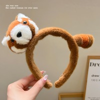 Nouveau Bandeau Cheveux Petit Panda, Oreilles d'Animaux en Peluche de Parc d'Attractions, Bandeau Pouponnet de Renard, Accessoire de Performance, Coiffe Photo, Unisexe