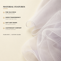 Tissu teint en maille de soie 100% de qualité supérieure pour robes de mariée
