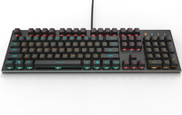 Clavier mécanique filaire rétroéclairé RGB, taille standard, touches ABS, clavier de jeu pour PC