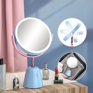 M12 <span class=keywords><strong>Clairol</strong></span> Miroir de Maquillage LED Lumineux Double Face Personnalisé Rotation 360° Grossissement 1X/10X pour Coiffeuse de Bureau - Product Image 3