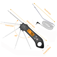 Thermomètres numériques pour viande à lecture instantanée, étanches, avec sonde externe pour la cuisson au barbecue et au four