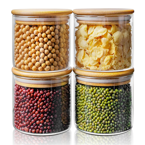 <span class=keywords><strong>Barattoli</strong></span> in <span class=keywords><strong>Vetro</strong></span> di Medie Dimensioni da 450ml (15oz) per Cereali, Pasta, Farina, Zucchero, Contenitori per Dispensa <span class=keywords><strong>con</strong></span> Coperchi Ermetici - Product Image 4