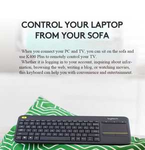 Teclado Inalámbrico Táctil <span class=keywords><strong>Logitech</strong></span> <span class=keywords><strong>K400</strong></span> <span class=keywords><strong>Plus</strong></span> Original con Panel Táctil MTI-Touch Integrado, Estilo Membrana para Uso en Escritorio - Product Image 6