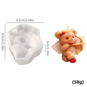 Molde de Silicona 3D Creativo de San Valentín con Forma de Corazón, Globo Aerostático y Oso Cupido para Velas, Jabones y Aromaterapia - Product Image 5